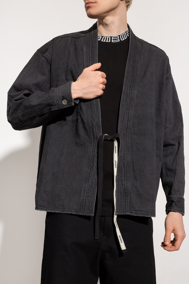 Lewis Down Jacket | Black Kimono denim shirt Ambush